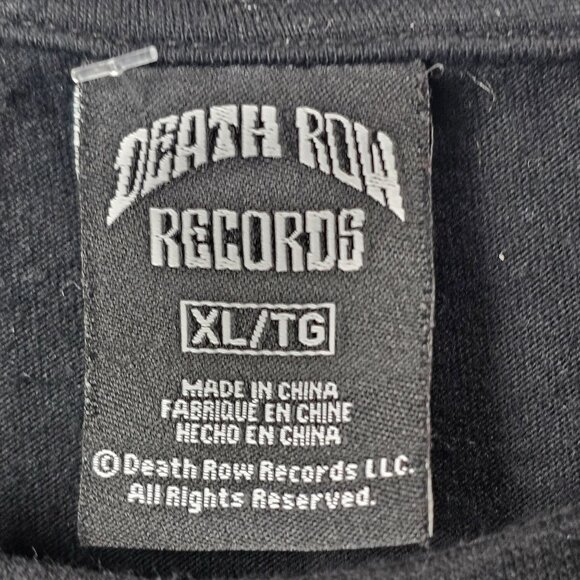 Vintage Death Row Records ThaDoggfather Snoop Dogg Black Rap Rock T-Shirt, XL - Picture 3 of 4